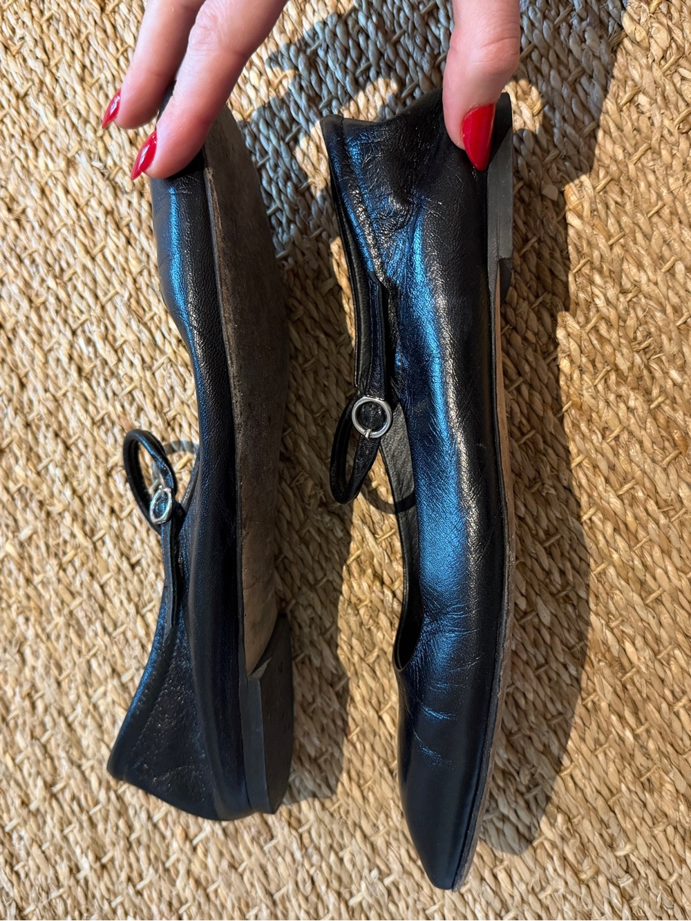 Aeyde Uma Mary-Jane Flats Black Leather 38.5 - Picture 11 of 17